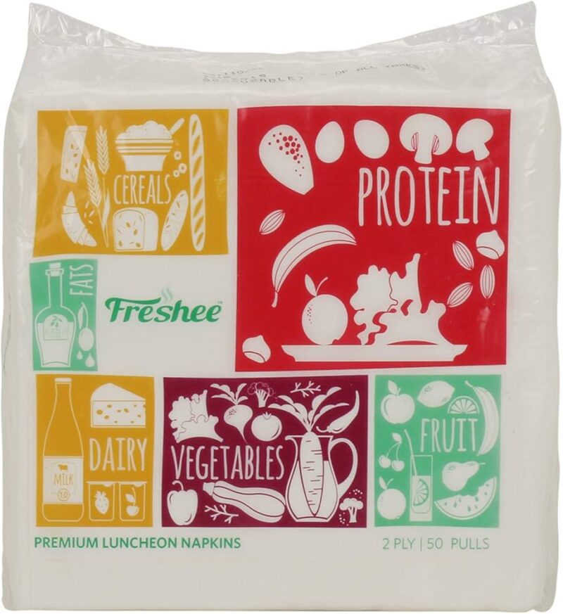 Freshee™ Virgin Paper Extra Soft Napkin 33 cm x 33 cm - Luncheon - Double Ply - 50 pulls