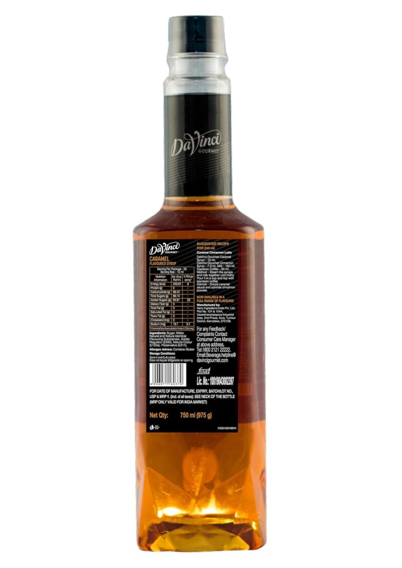 DaVinci Gourmet - Caramel - Flavoured Liquid Syrup – 750 ML - Image 3